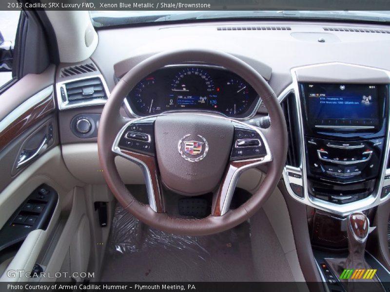 Xenon Blue Metallic / Shale/Brownstone 2013 Cadillac SRX Luxury FWD