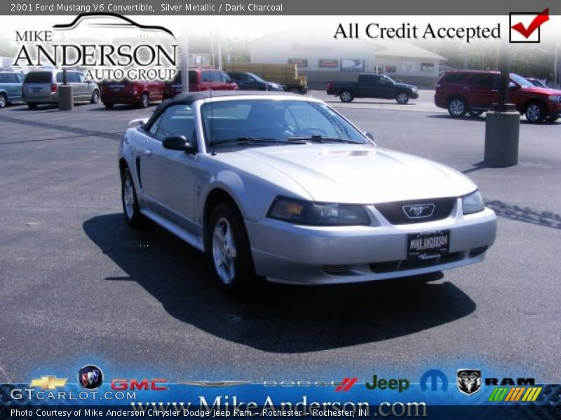Silver Metallic / Dark Charcoal 2001 Ford Mustang V6 Convertible
