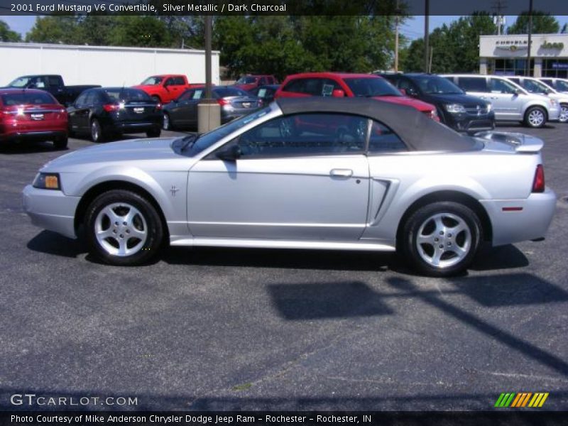 Silver Metallic / Dark Charcoal 2001 Ford Mustang V6 Convertible