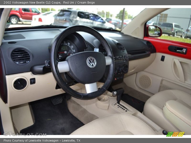 Red Uni / Cream Beige 2002 Volkswagen New Beetle GLS Coupe