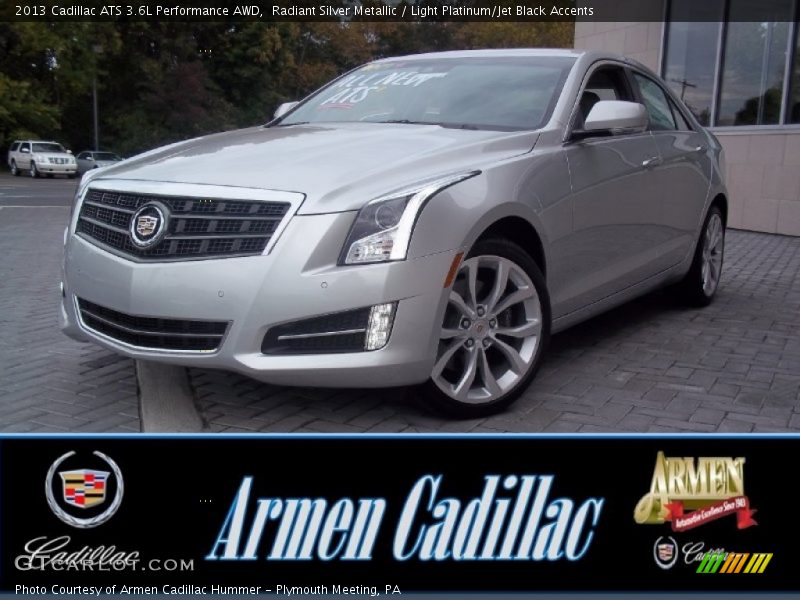 Radiant Silver Metallic / Light Platinum/Jet Black Accents 2013 Cadillac ATS 3.6L Performance AWD