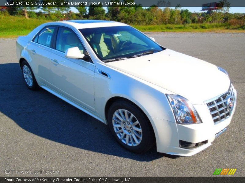 White Diamond Tricoat / Cashmere/Cocoa 2013 Cadillac CTS 3.0 Sedan