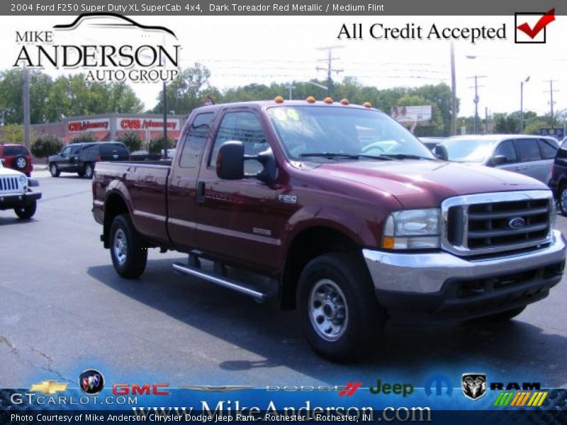 Dark Toreador Red Metallic / Medium Flint 2004 Ford F250 Super Duty XL SuperCab 4x4