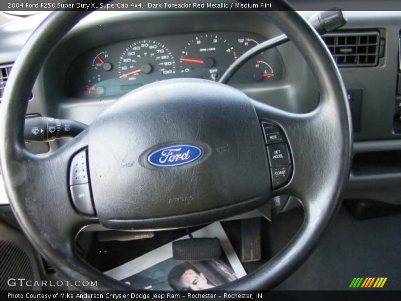 Dark Toreador Red Metallic / Medium Flint 2004 Ford F250 Super Duty XL SuperCab 4x4