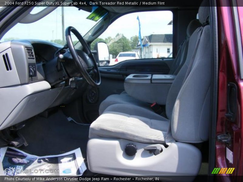 Dark Toreador Red Metallic / Medium Flint 2004 Ford F250 Super Duty XL SuperCab 4x4