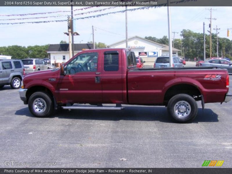 Dark Toreador Red Metallic / Medium Flint 2004 Ford F250 Super Duty XL SuperCab 4x4