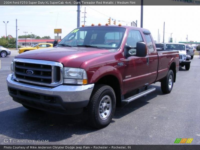 Dark Toreador Red Metallic / Medium Flint 2004 Ford F250 Super Duty XL SuperCab 4x4