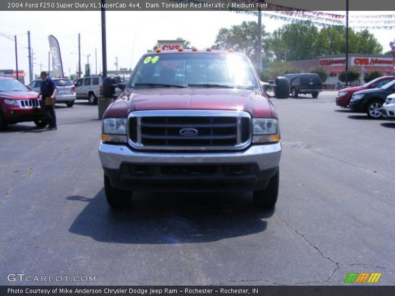 Dark Toreador Red Metallic / Medium Flint 2004 Ford F250 Super Duty XL SuperCab 4x4