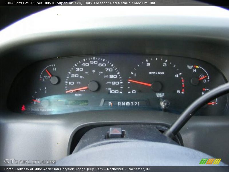 Dark Toreador Red Metallic / Medium Flint 2004 Ford F250 Super Duty XL SuperCab 4x4