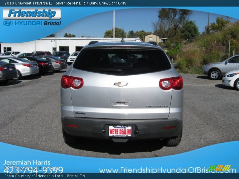 Silver Ice Metallic / Dark Gray/Light Gray 2010 Chevrolet Traverse LS