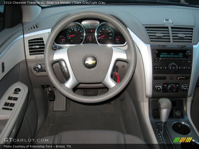Silver Ice Metallic / Dark Gray/Light Gray 2010 Chevrolet Traverse LS