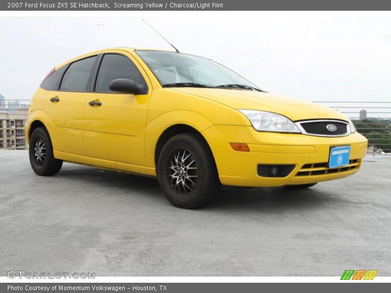 Screaming Yellow / Charcoal/Light Flint 2007 Ford Focus ZX5 SE Hatchback
