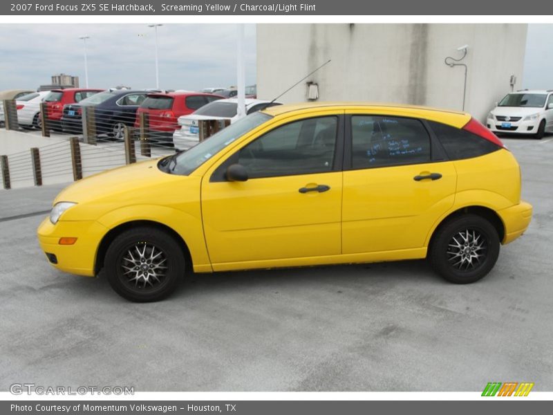 Screaming Yellow / Charcoal/Light Flint 2007 Ford Focus ZX5 SE Hatchback