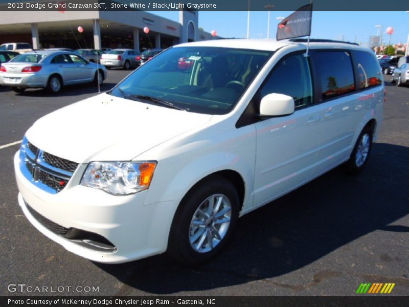 Stone White / Black/Light Graystone 2013 Dodge Grand Caravan SXT