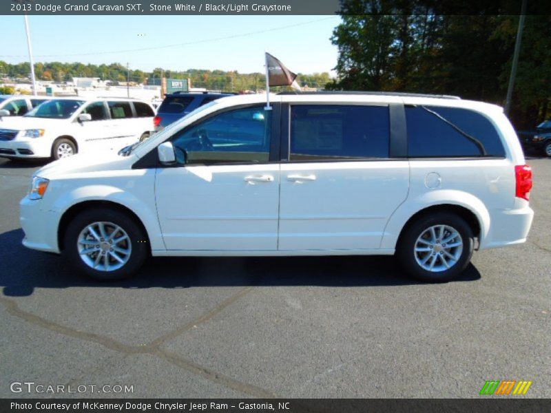 Stone White / Black/Light Graystone 2013 Dodge Grand Caravan SXT