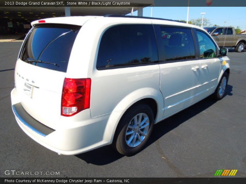 Stone White / Black/Light Graystone 2013 Dodge Grand Caravan SXT