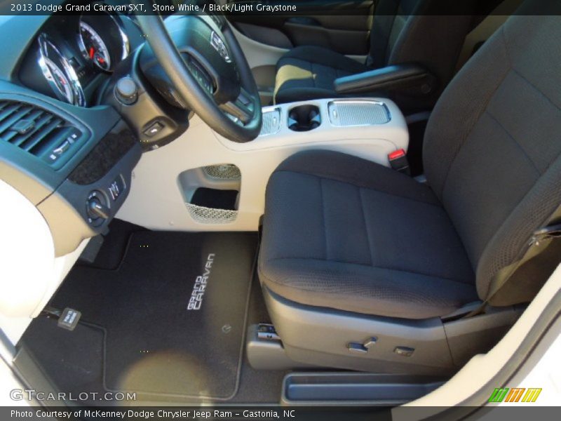 Stone White / Black/Light Graystone 2013 Dodge Grand Caravan SXT