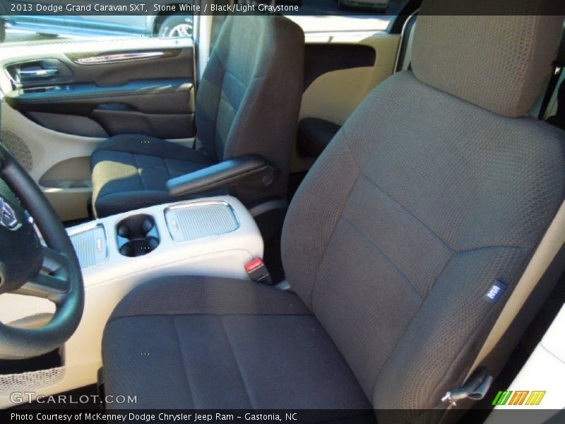 Stone White / Black/Light Graystone 2013 Dodge Grand Caravan SXT