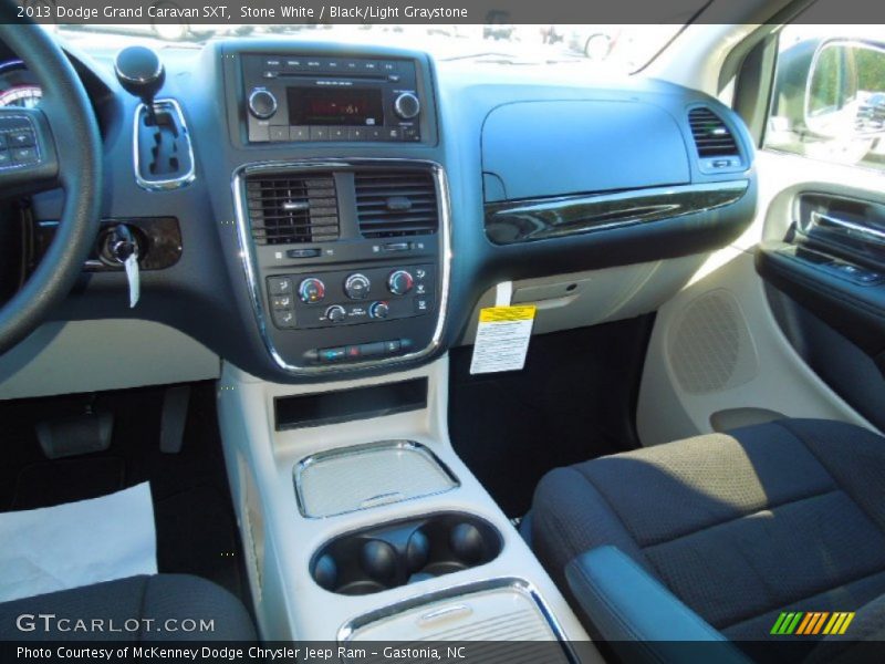 Stone White / Black/Light Graystone 2013 Dodge Grand Caravan SXT