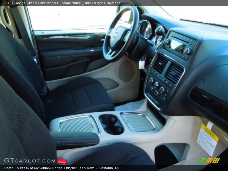 Stone White / Black/Light Graystone 2013 Dodge Grand Caravan SXT