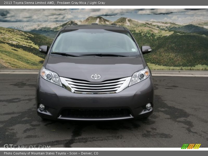 Predawn Gray Mica / Light Gray 2013 Toyota Sienna Limited AWD