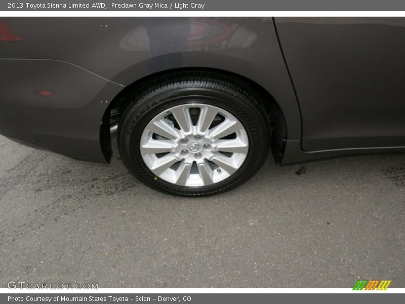 Predawn Gray Mica / Light Gray 2013 Toyota Sienna Limited AWD