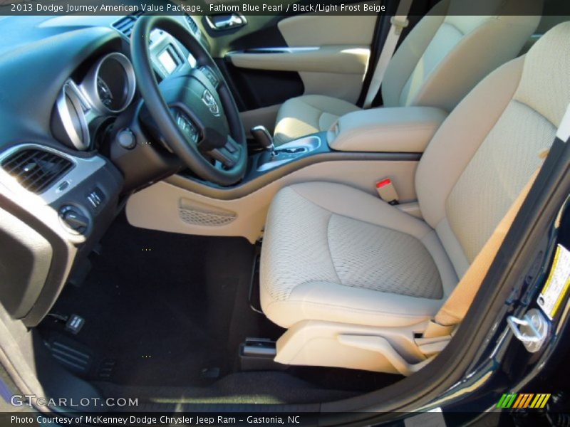 Front Seat of 2013 Journey American Value Package
