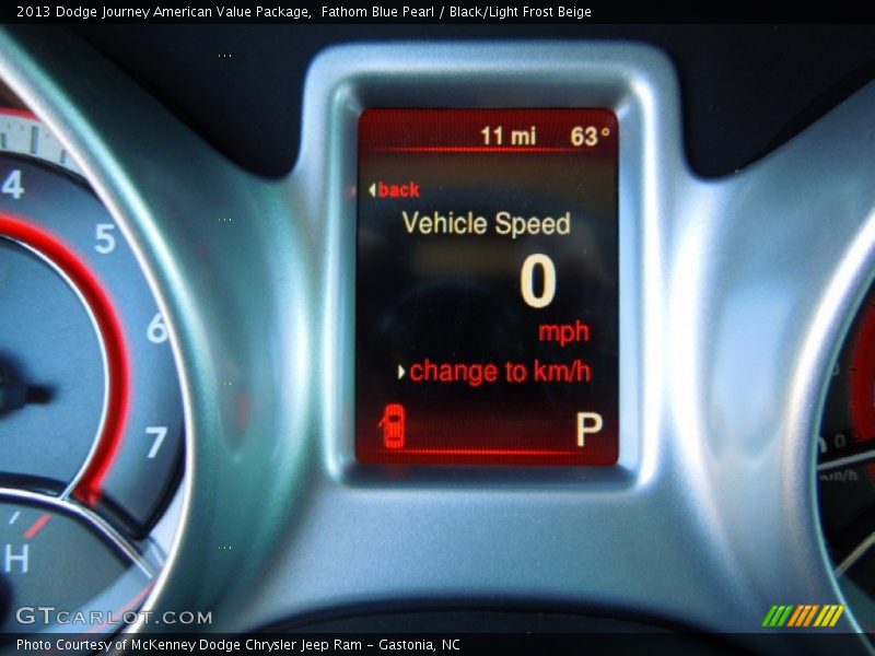 Fathom Blue Pearl / Black/Light Frost Beige 2013 Dodge Journey American Value Package