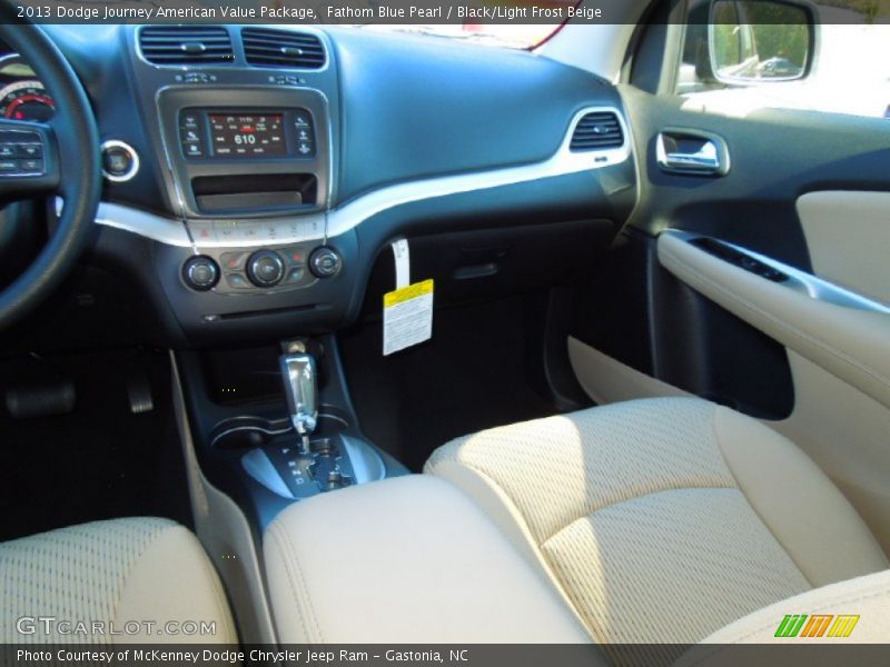 Fathom Blue Pearl / Black/Light Frost Beige 2013 Dodge Journey American Value Package