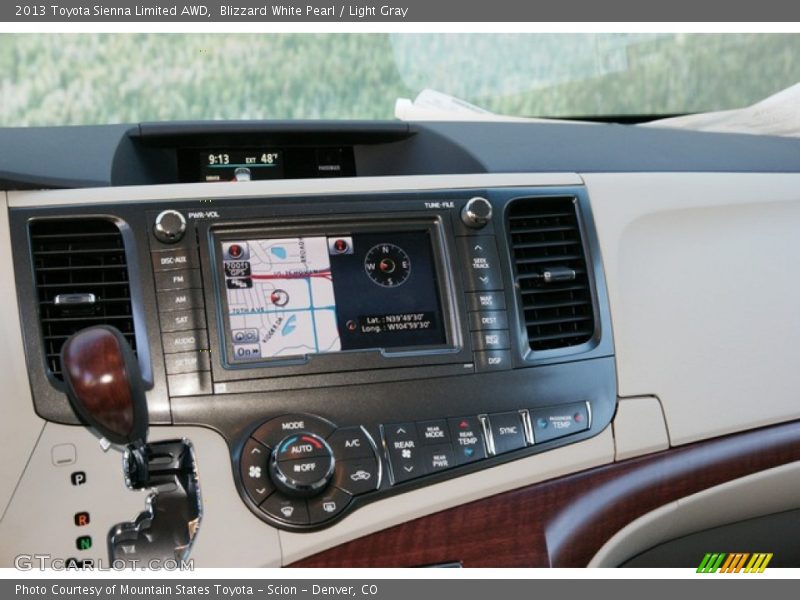 Blizzard White Pearl / Light Gray 2013 Toyota Sienna Limited AWD