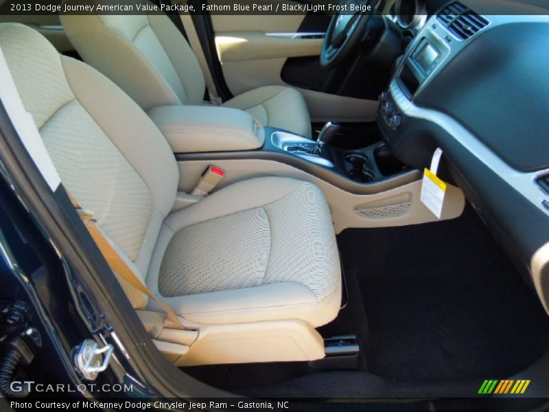 Fathom Blue Pearl / Black/Light Frost Beige 2013 Dodge Journey American Value Package