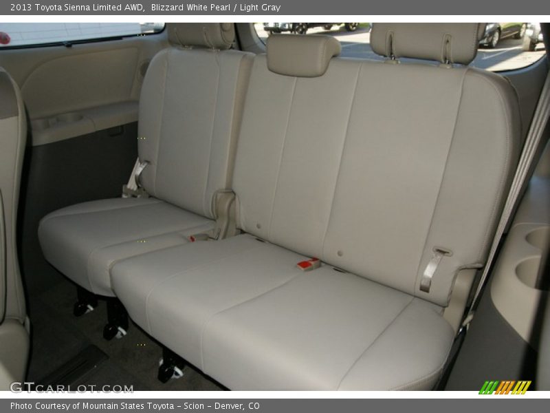 Blizzard White Pearl / Light Gray 2013 Toyota Sienna Limited AWD