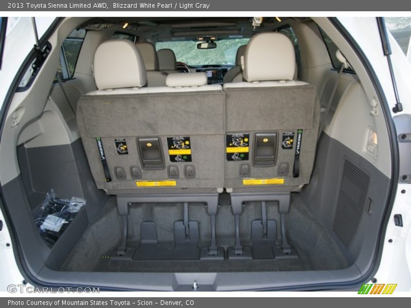 Blizzard White Pearl / Light Gray 2013 Toyota Sienna Limited AWD