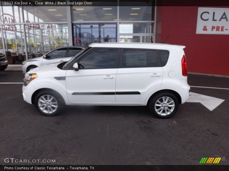 Clear White / Black Soul Logo Cloth 2013 Kia Soul +