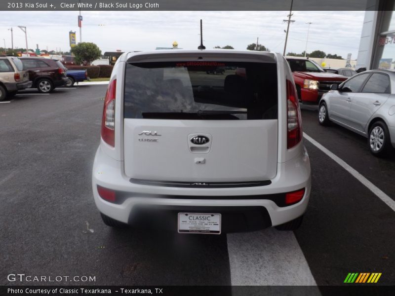 Clear White / Black Soul Logo Cloth 2013 Kia Soul +