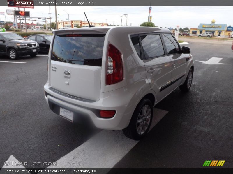 Clear White / Black Soul Logo Cloth 2013 Kia Soul +