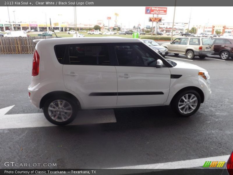 Clear White / Black Soul Logo Cloth 2013 Kia Soul +
