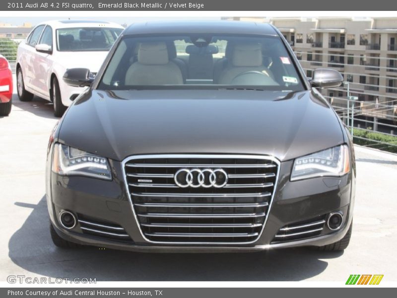 Emerald Black Metallic / Velvet Beige 2011 Audi A8 4.2 FSI quattro