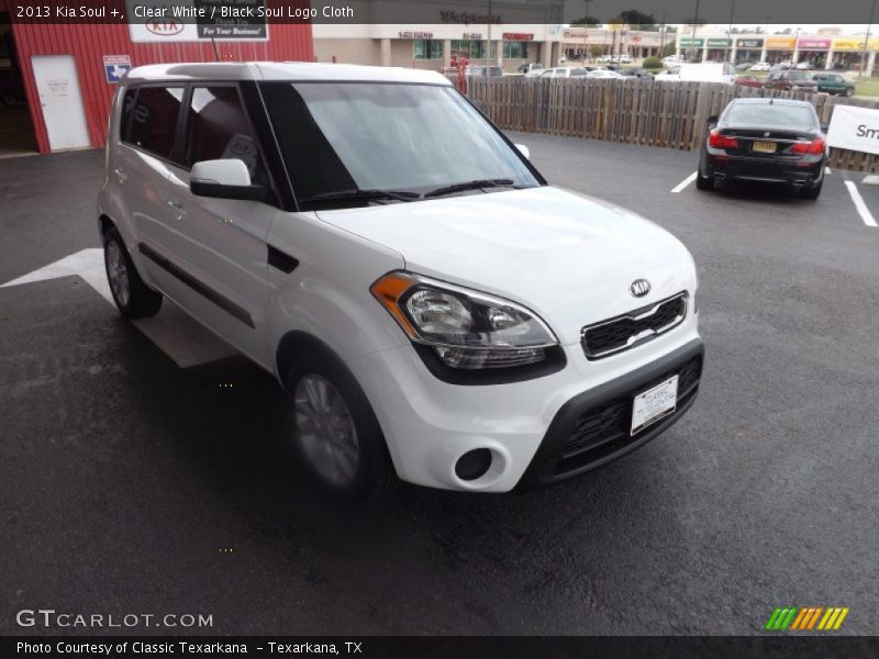 Clear White / Black Soul Logo Cloth 2013 Kia Soul +