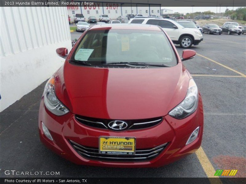 Red Allure / Beige 2013 Hyundai Elantra Limited
