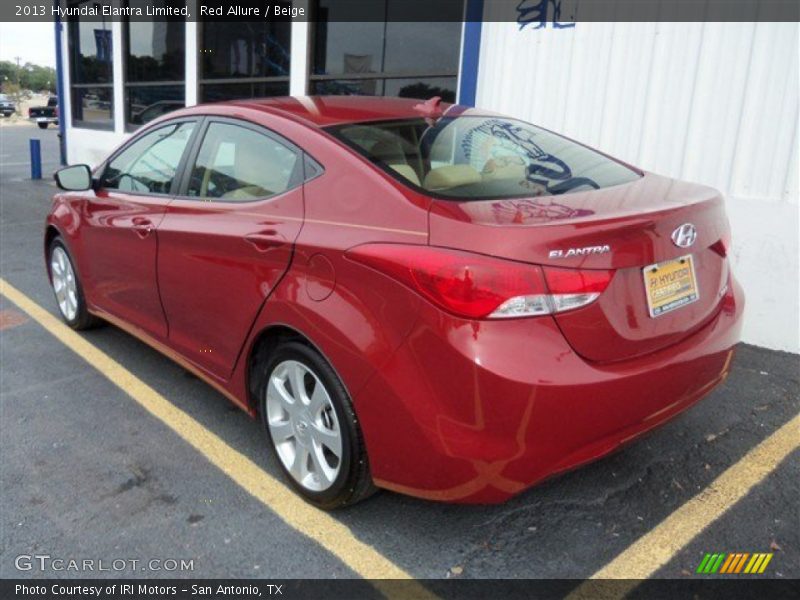 Red Allure / Beige 2013 Hyundai Elantra Limited