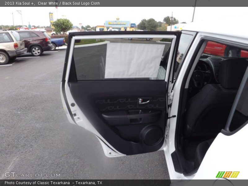 Clear White / Black Soul Logo Cloth 2013 Kia Soul +
