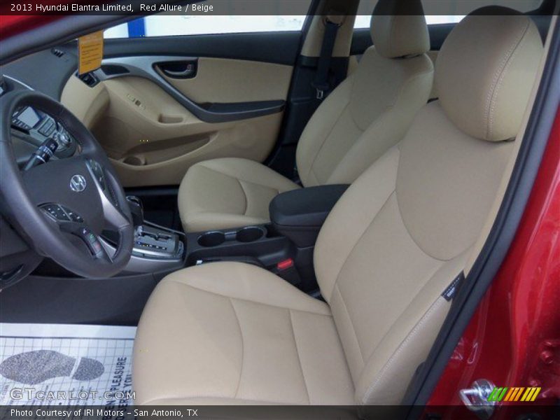 Red Allure / Beige 2013 Hyundai Elantra Limited