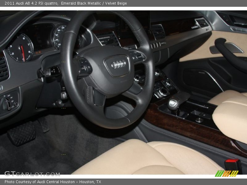Emerald Black Metallic / Velvet Beige 2011 Audi A8 4.2 FSI quattro