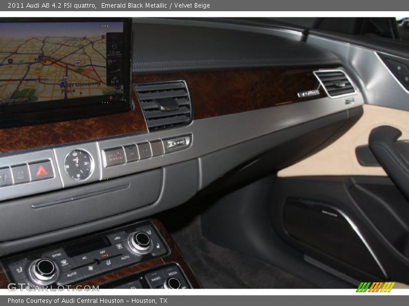 Emerald Black Metallic / Velvet Beige 2011 Audi A8 4.2 FSI quattro