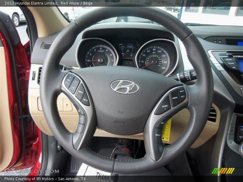 Red Allure / Beige 2013 Hyundai Elantra Limited