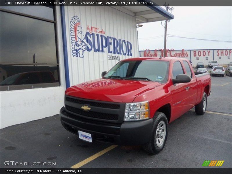 Victory Red / Dark Titanium 2008 Chevrolet Silverado 1500 Work Truck Extended Cab