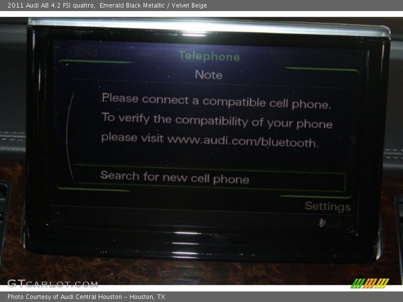 Emerald Black Metallic / Velvet Beige 2011 Audi A8 4.2 FSI quattro
