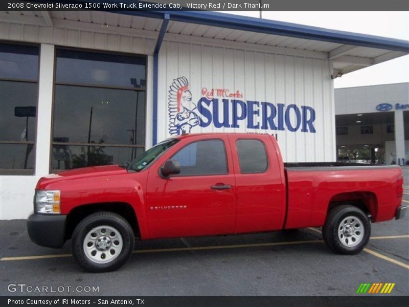 Victory Red / Dark Titanium 2008 Chevrolet Silverado 1500 Work Truck Extended Cab