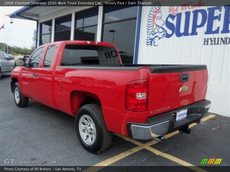 Victory Red / Dark Titanium 2008 Chevrolet Silverado 1500 Work Truck Extended Cab